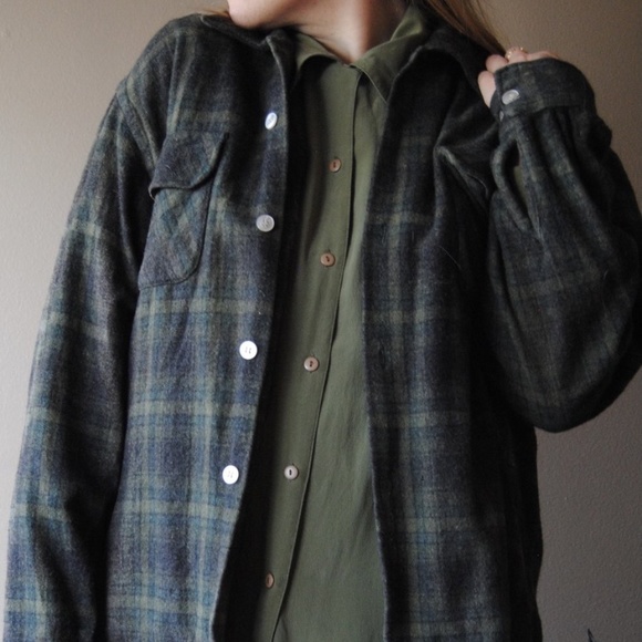 Boxy Wool Button Up - Picture 1 of 3